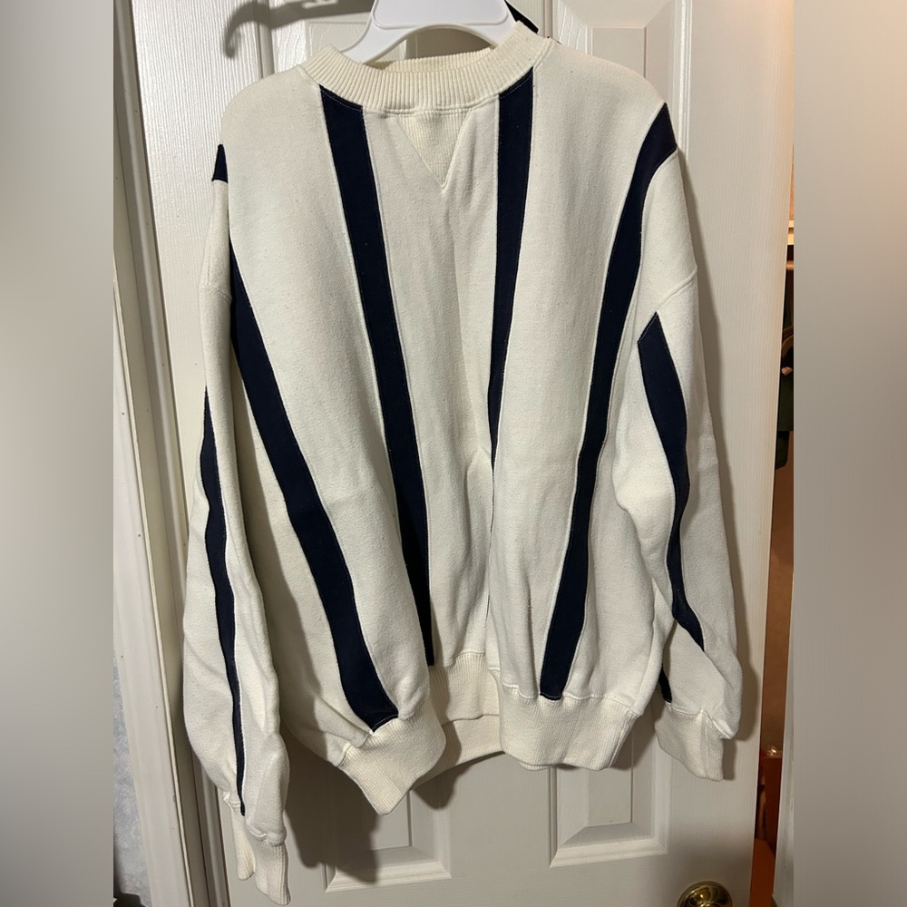VTG CRABLE SPORTSWEAR COLORBLOCK STRIPED CREWNECK SWEATSHIRT Y2K MEDIUM